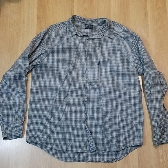 Levi Strauss mens long sleeve button up plaid shirt large - Picture 3 of 9